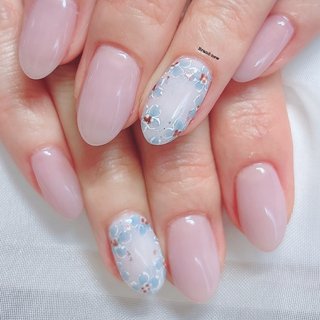 #ネモフィラネイル #パープルネイル #上品ネイル #うる艶ネイル #Meg☆Brand-new #ネイルブック