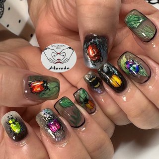 #昆虫ネイル #個性派ネイル
#手描き
#手描きアート
#ネイル
#大分
#大分ネイル
#大分ネイルサロン 
#ネイル大分
#別府市
#別府市ネイル
#別府市ネイルサロン 
#ネイル別府市
#別府市石垣ネイル
#NAILandFACIALsalonHarada
#ネイルアンドフェイシャルサロンハラダ
#パーフェクトフィルイン
#パーフェクトフィルイン別府
#パーフェクトフィルイン大分
#アセトンは使いません #春 #夏 #女子会 #ハンド #シースルー #ボタニカル #ミディアム #スクエアオフ #グリーン #ブラック #カラフル #ジェルネイル #お客様 #NAIL&FACIAL salon Harada #ネイルブック