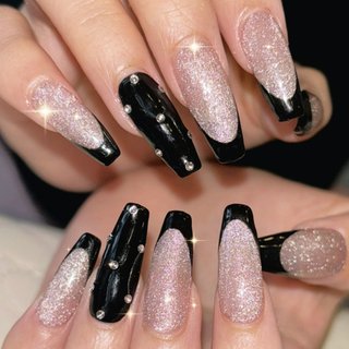 #フラッシュネイル #フレンチ #黒フレンチネイル #スカルプネイルデザイン #宮城県 石巻 ロージーネイル rosy nail .pupuu Rosy #ネイルブック