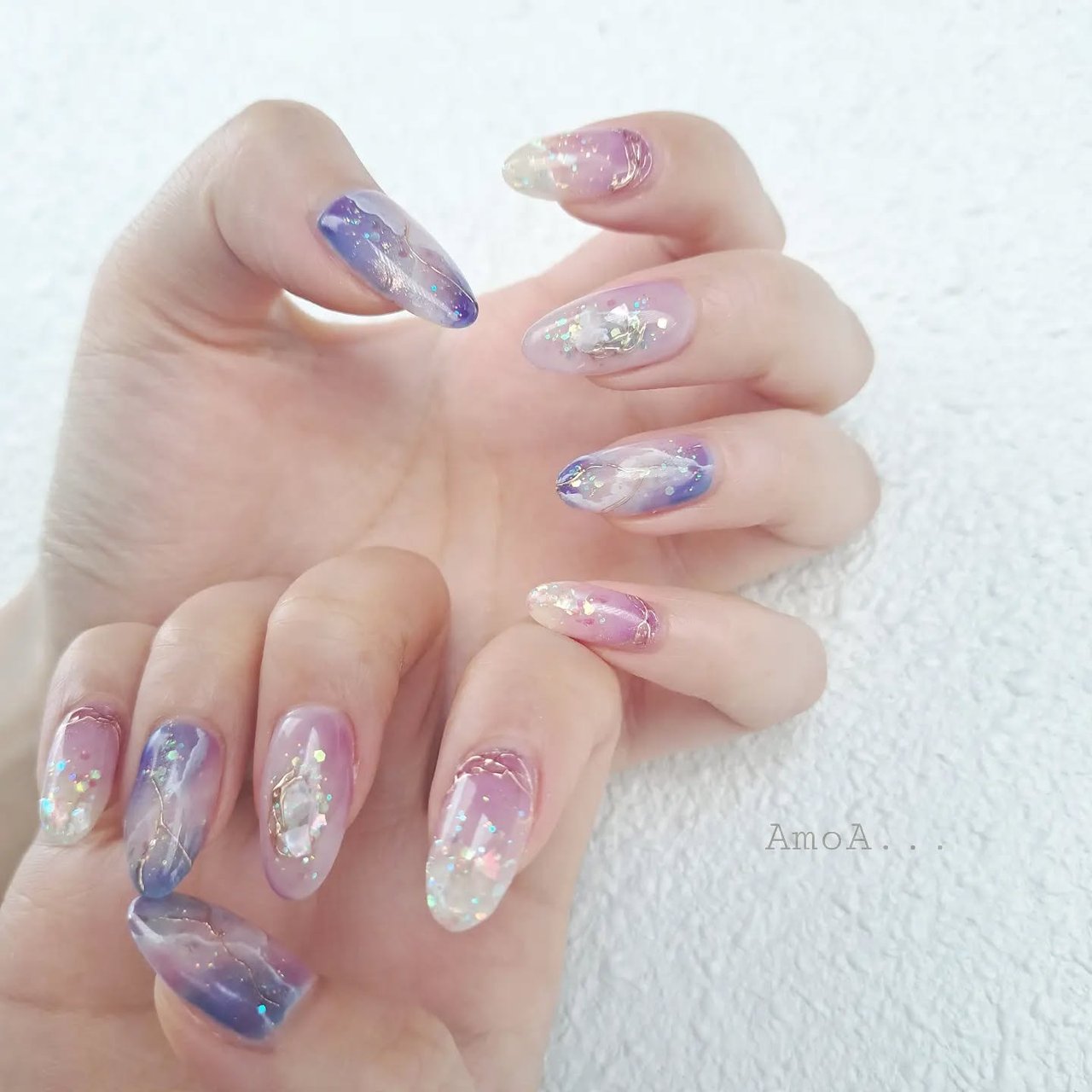 パープル ニュアンス ネイルチップ パープル ニュアンス ネイルチップ