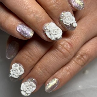 ハイグレード3dフラワーのネイルデザイン｜ネイルブック 