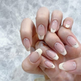 アイボリーべっ甲ニュアンスマグネットネイル ベージュ シェル 韓国