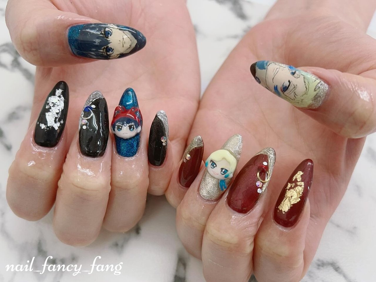 3Dパーツ ネイル 推し活 痛ネイル 3Dネイル オーダー 推し活/ハンド/概念ネイル/痛ネイル/3D - nail_fancy_fangの