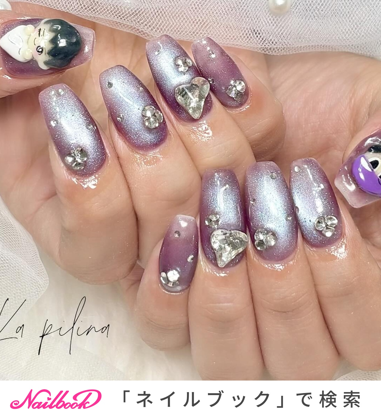 秀ネイルチップ 557】「ゴールド模様」ショートスクエアネイルチップ | LULU