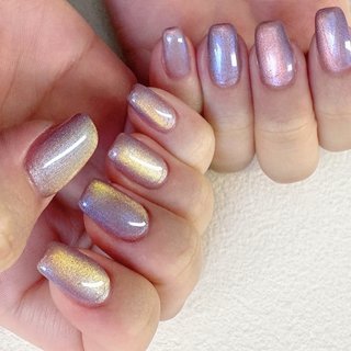  #オールシーズン #ハンド #マグネット #ミディアム #スクエア #ジェルネイル #お客様 #Atelier BONO #ネイルブック