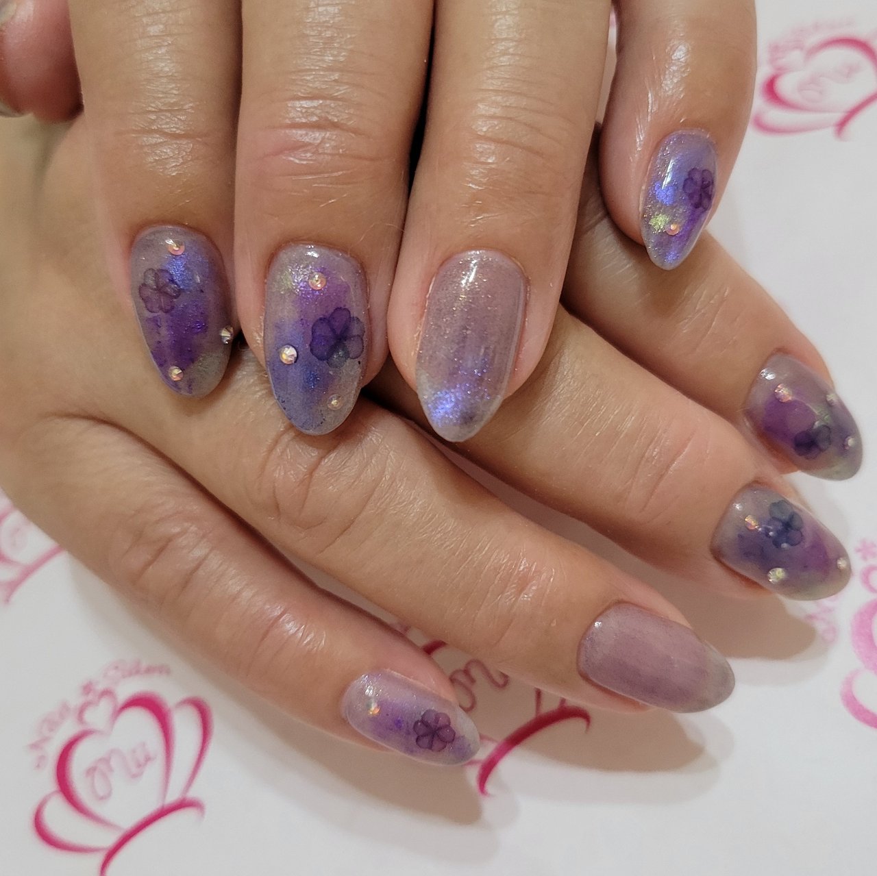 ブルー/パープル - Nail salon Miiのネイルデザイン[No.9405504