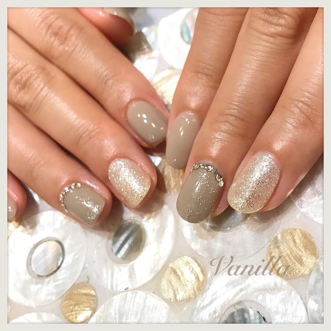 秋 冬 オフィス ブライダル ハンド Nailsalon Vanilla Shigaのネイルデザイン No 2644322 ネイルブック