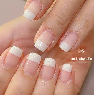 #茅ヶ崎ネイルサロン#ネイルサロンエール#甘沼#ジェルネイル#ハンド#シンプル#フレンチ#アイボリーホワイト #オールシーズン #ハンド #フレンチ #ミディアム #スクエア #ホワイト #ジェルネイル #お客様 #Nail salon aile #ネイルブック