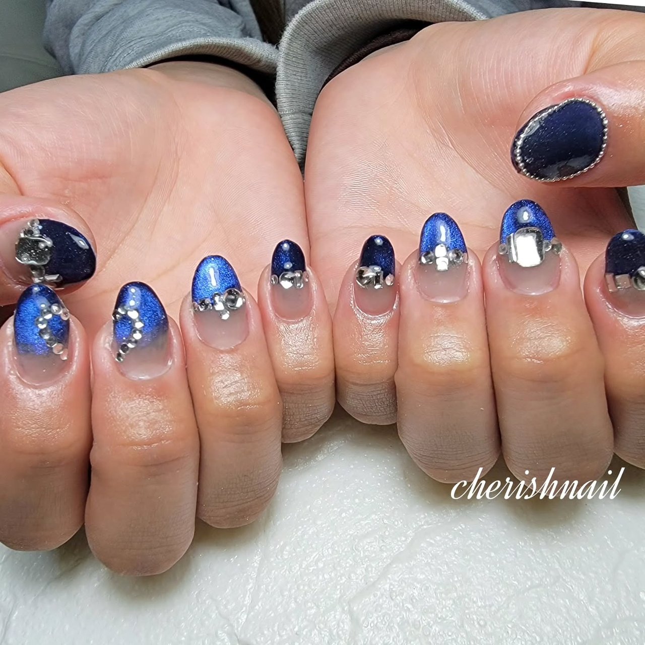 春/グラデーション/ラメ/ハート/マグネット - cherish nailのネイル