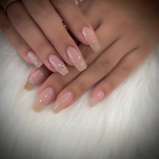 #ワンカラー #リボン #オールシーズン #旅行 #オフィス #女子会 #ハンド #ワンカラー #リボン #ロング #スクエア #ベージュ #ピンク #ジェルネイル #お客様 #aaayaaa16 #ネイルブック
