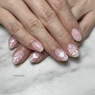 リボン/#ガーリーネイルのネイルデザイン｜ネイルブック 