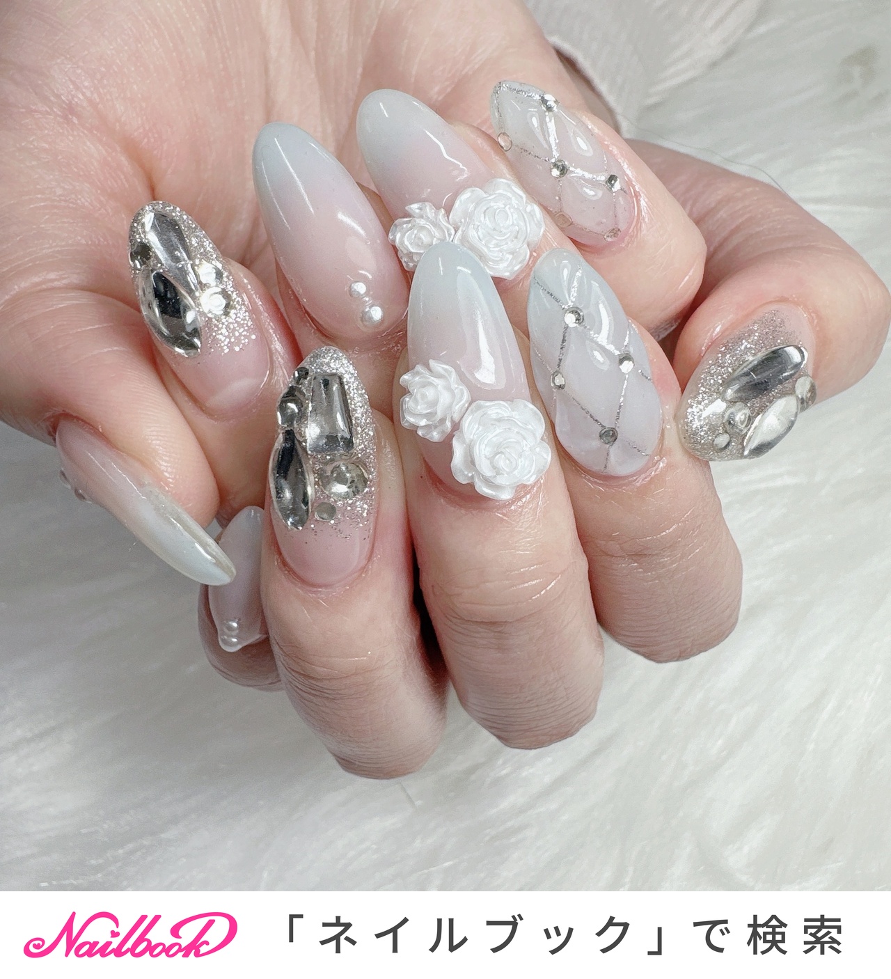 2026年】新着順｜#白薔薇のネイルデザイン｜ネイルブック