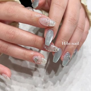 . 💅♡
.
.
キラキラmagnet🩵&glitter✨
.
.
.
#nail #nails #instanails #ネイル#ネイリスト#プライベートサロン#自宅サロン#一宮市#一宮市ネイルサロン#愛知サロン#愛知ネイルサロン#ニュアンスネイル#個性派ネイル#gel#gelnails #ジェル#ジェルネイル#シンプルネイル#マグネットネイル#水色ネイル#スクエアネイル#glitter#グリッターネイル#シルバーネイル#蝶々ネイル#一層残し#hilonails#おしゃれさんと繋がりたい#フィルイン #手が綺麗に見えるネイル #春 #オールシーズン #ハンド #蝶々 #マグネット #キラキラ #ミディアム #コフィン #クリア #水色 #シルバー #ジェルネイル #TOMOYO #ネイルブック