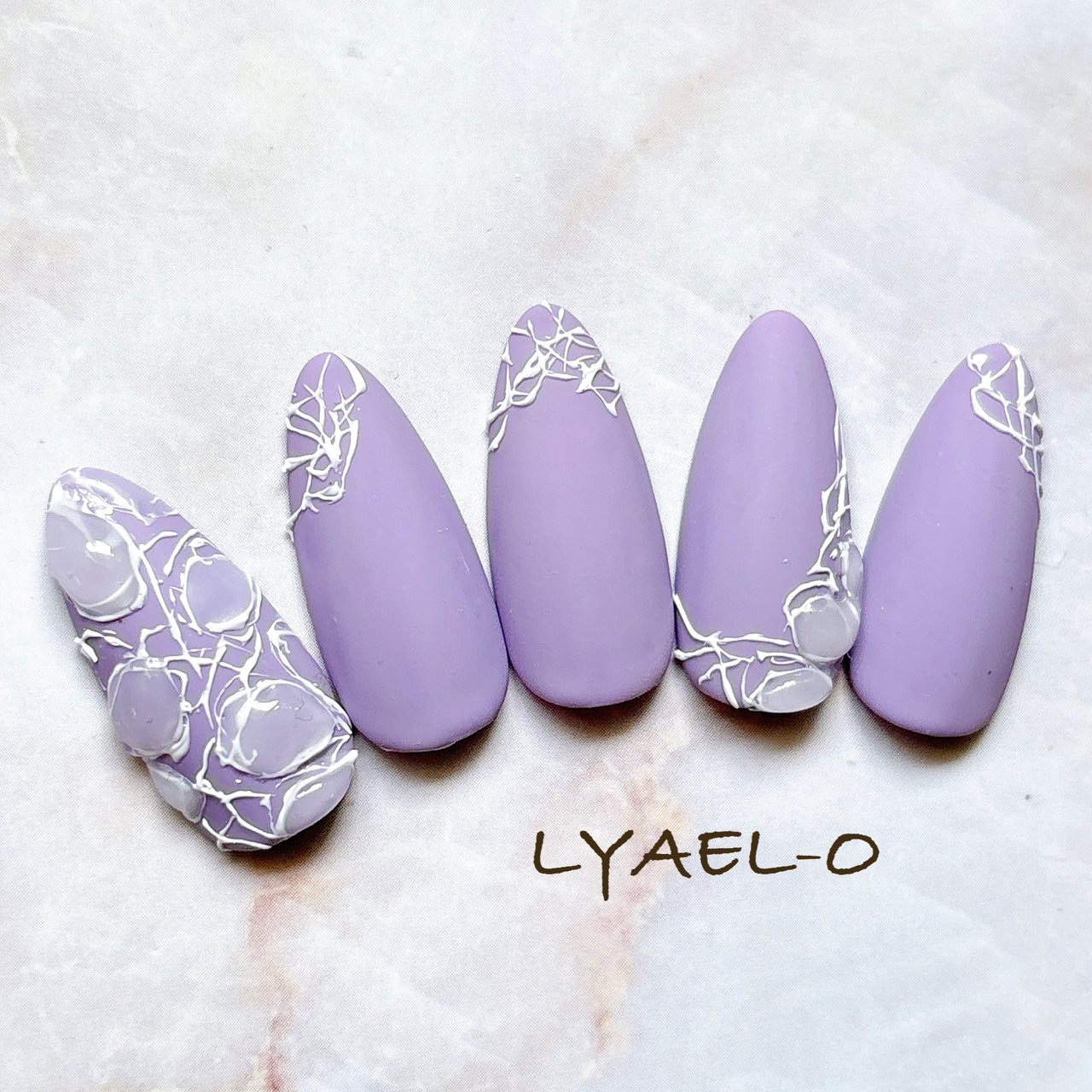 夏/オールシーズン/ハンド/レース/パープル - nailsalon LYAEL-O