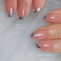 ガラスフレンチネイル