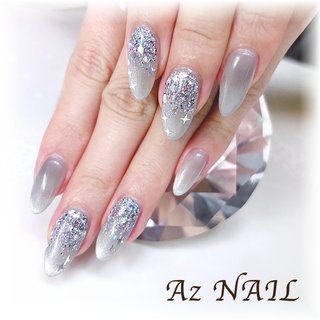 人気順｜ラメ/#グレーマグネットネイルのネイルデザイン｜ネイルブック