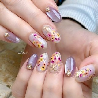 人気順｜ちゅるんネイル(ちゅるん)/#⁡ドライフラワーネイル⁡の