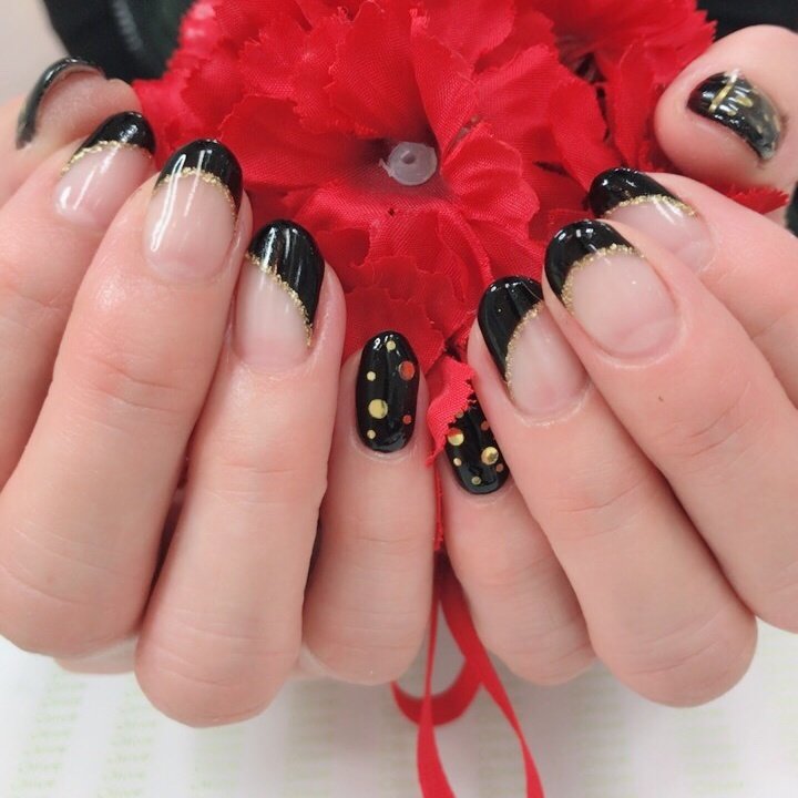 秋 デート 女子会 ハンド フレンチ オリーブのネイルデザイン No ネイルブック