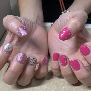 #春夏ネイル #キラキラネイル 
#nail#nailart 

#静岡#焼津#焼津市
#焼津ネイル
#静岡ネイル
#島田ネイル
#藤枝ネイル #春 #ハンド #ピンク #yamamotoさんちのエステ #ネイルブック