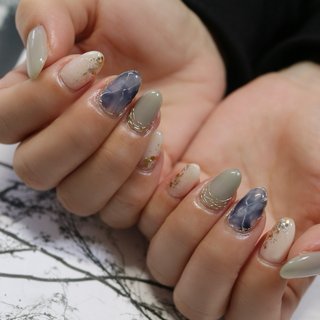 #ニュアンス #ニュアンスネイル #大理石ネイル#マーブルネイル#マーブル#くすみカラー #乳白色ネイル #大人ネイル# ミラーネイル#名古屋市北区ネイルサロン #名古屋ネイルサロン #Nail Olivia -NAGOYA #ネイルブック