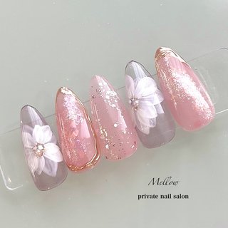 定額デザインコース 
大人可愛いフラワーアートネイル🌸🧚
奥行きのあるデザインをお楽しみください✨



.·:*¨¨* ≈🎀≈ *¨¨*:·. .·:*¨¨* ≈🎀≈ *¨¨*:·. 


private nail salon 【Mellow】 
完全プライベートサロンです😊 
心地よくゆったりとした時間をお過ごしください🫧🧸 

持ち込み画像も承ります🌸 
デザインによってはお時間いただきます🙇‍♀️


#5月#5月ネイル#6月#6月ネイル#大人可愛い#大人可愛いネイル #お花#お花ネイル #フラワー#フラワーネイル#自宅ネイルサロン#プライベートネイルサロン#埼玉県#宮代町#杉戸町#春日部#久喜#幸手#白岡#蓮田 #春 #夏 #オールシーズン #ハンド #ラメ #フラワー #大人 #キラキラ #ミディアム #ポイント #ホワイト #ピンク #パープル #ジェルネイル #ネイルチップ #埼玉県ネイルサロン【Mellow】 #ネイルブック