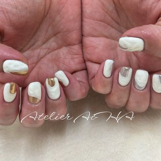  #春 #ハンド #ミディアム #スクエア #ベージュ #ジェルネイル #お客様 #atelier_aiha #ネイルブック