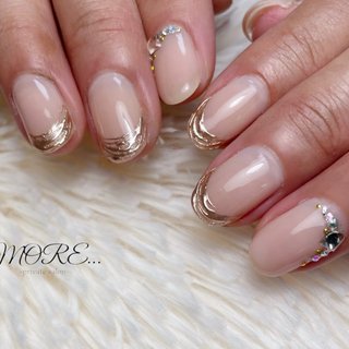  #オールシーズン #ワンカラー #ミラー #ピンク #ゴールド #ジェルネイル #nb22450374cb10 #ネイルブック