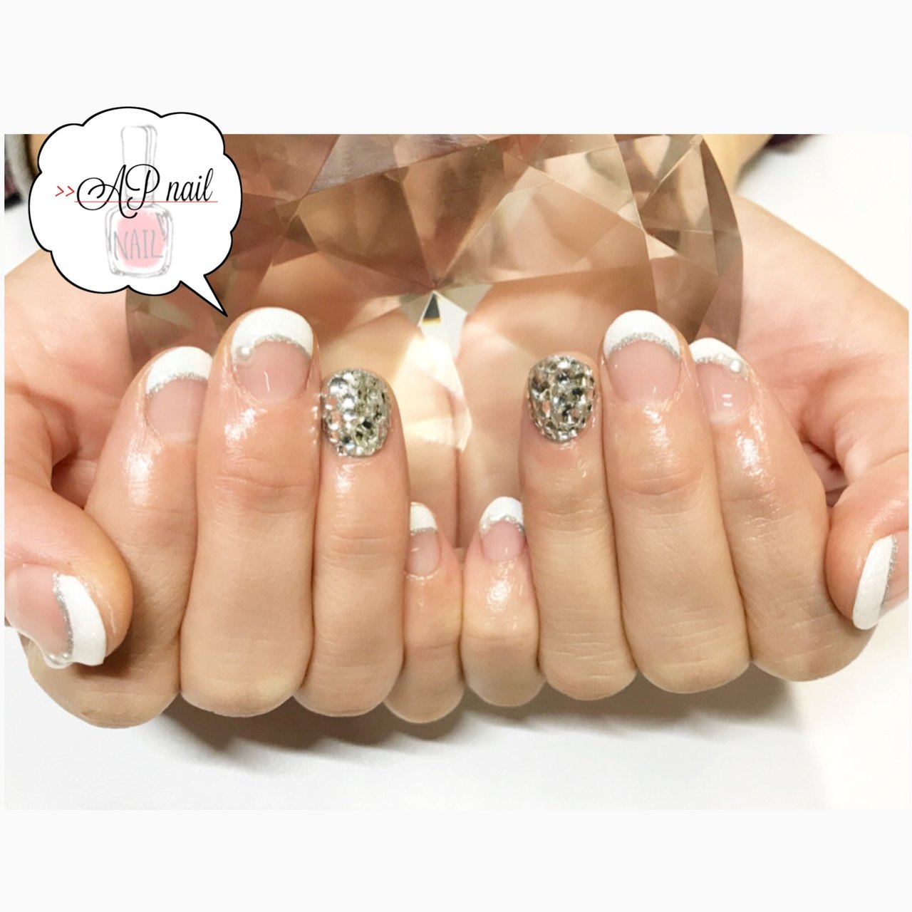 ブライダル パーティー ハンド シンプル フレンチ Apnail Rのネイルデザイン No ネイルブック