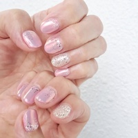 ネイルチップ(サンプルチップ)/#ピンクオーロラネイルのネイル