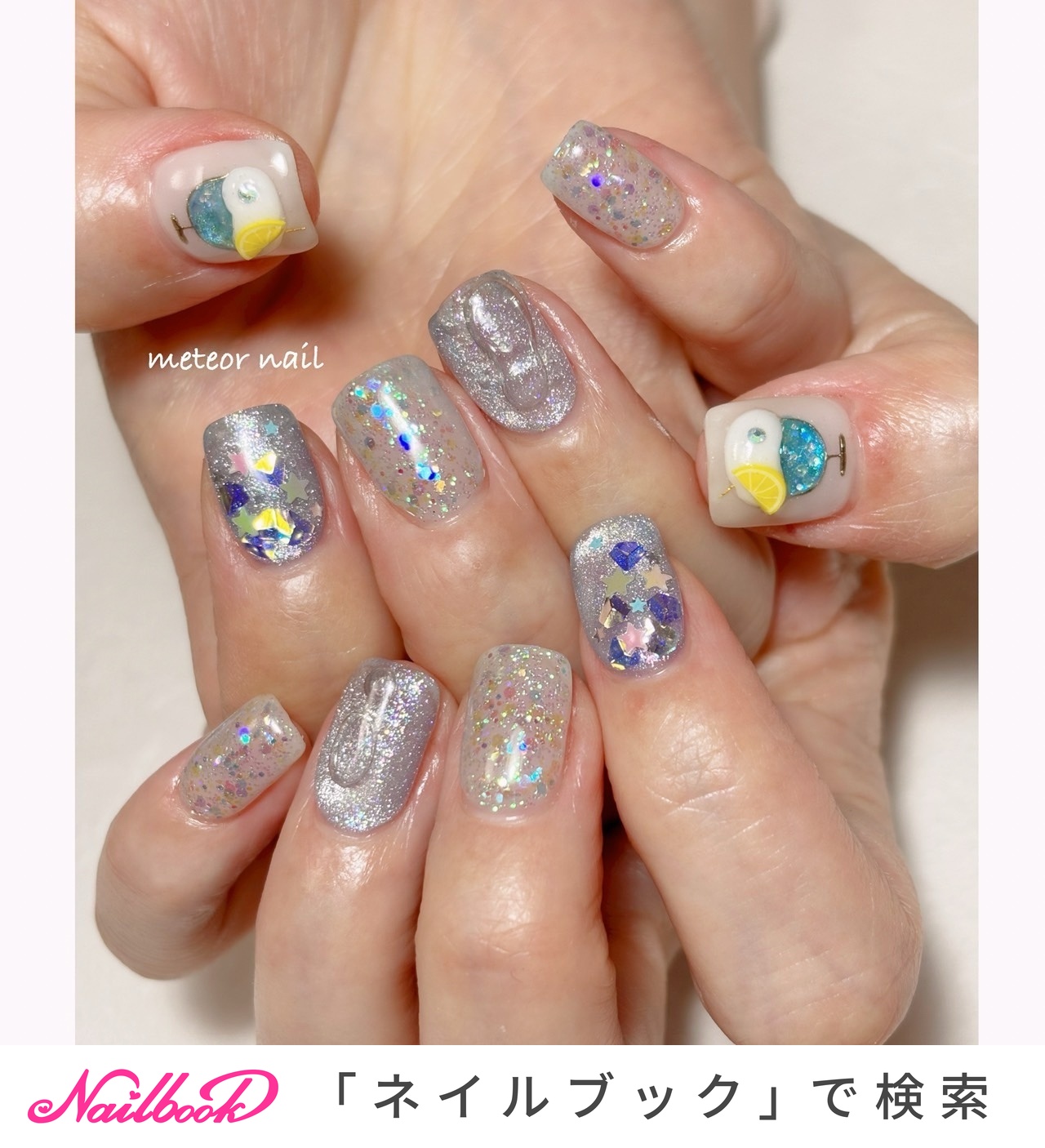 クリームソーダのネイルデザイン(3ページ目)｜ネイルブック