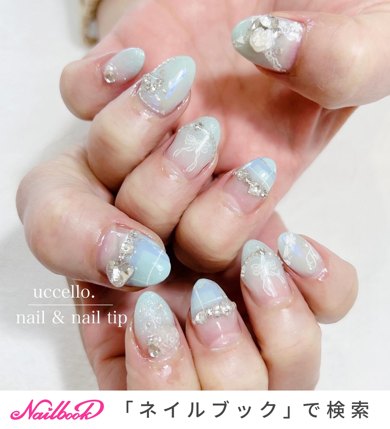 リゾート/#ミントグリーンのネイルデザイン｜ネイルブック 