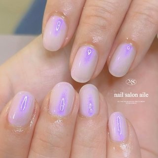 #茅ヶ崎ネイルサロン#ネイルサロンエール#甘沼#ジェルネイル#ハンド#シンプル#パールホワイト#オーロラ#パープル#ワンカラー #オールシーズン #ハンド #ワンカラー #ミディアム #オーバル #ホワイト #ジェルネイル #お客様 #Nail salon aile #ネイルブック