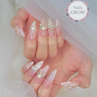 ネイルチップ ワンホン ツイード キルティング リボン ラメ