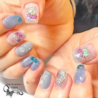 うるうる💧カスミソウ🌼のマグネットネイル　❤ネイルブックよりご予約できます　 #押し花ネイル #ドライフラワーネイル #マグネットネイル #しずくネイル #水色ネイル #大人可愛いネイル #ブルべネイル #ちゅるんネイル #かわいいネイル #春ネイル #カスミソウネイル #お客様ネイル
#ネイル #ネイルアート #ジェルネイルデザイン #ネイルデザイン #nailstagram #春 #夏 #梅雨 #パーティー #ハンド #フラワー #水滴 #マグネット #押し花 #キラキラ #ミディアム #スクエア #水色 #パープル #ゴールド #ジェルネイル #お客様 #ネイリスト　宮森貴子 #ネイルブック
