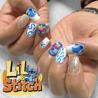 人気順｜水色/#スティッチネイルのネイルデザイン｜ネイルブック