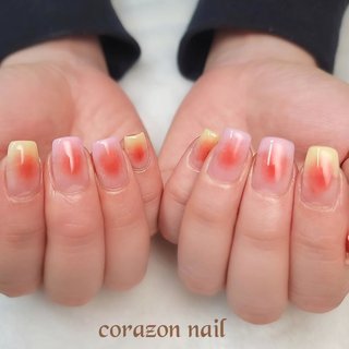お客様ネイル💅 持ち込み画像を参考にアレンジ

☆チークネイル☆

グラデーション&チーク

#チークネイル
#オフィスネイル #スクエアネイル
#カラーグラデーションネイル
#ショートネイル
#プライベートネイルサロン #corazonnail105 
#武蔵浦和ネイルサロン
#やり放題ネイル #持ち込み画像 

LINE➡️https://lin.ee/gSwuoo8 #春 #旅行 #オフィス #デート #ハンド #グラデーション #チーク #ショート #スクエア #オレンジ #イエロー #パステル #ジェルネイル #お客様 #武蔵浦和　corazon nail #ネイルブック