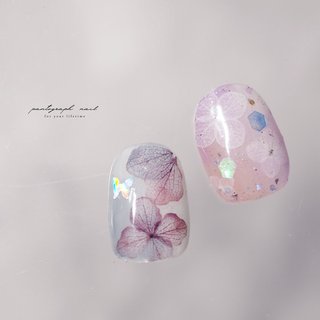 キラキラあじさいネイル 短い期間しか楽しめないデザインなので、今のうちにぜひ！

💫約5年ぶり、ご新規様受付スタート💫
6/2からご来店可能です(5/31まではリピーター様のみ受付)
サロントップページ『お問い合わせをする』からお問い合わせください
詳しくはブログをご覧ください✨

#pantographnail #パンタグラフネイル #名古屋市緑区ネイルサロン #名古屋市緑区 #南大高ネイルサロン #名古屋ネイルサロン #個室サロン #shinygel #シャイニージェル #ハンド #ジェルネイル #サンプルデザイン #大人ネイル #サンプル #デザインサンプル #あじさいネイル #紫陽花ネイル #梅雨 #梅雨ネイル #キラキラ #フラワー #お花ネイル #ショートネイル #ちょうちょネイル #バタフライネイル #ホログラム #ちょうちょホログラム #バタフライホログラム #パステルカラー #シアー #梅雨 #デート #ハンド #蝶々 #ホログラム #フラワー #ニュアンス #キラキラ #ショート #ラウンド #ホワイト #水色 #パープル #ジェルネイル #ネイルチップ #pantograph nail〈パンタグラフネイル〉Nana #ネイルブック