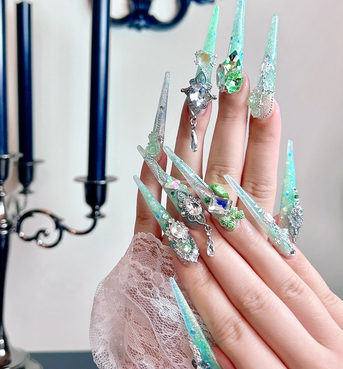 スーパーロング/ポイント/スカルプチュア - Nailsalon Luire🦋のネイル