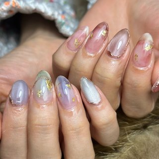 【しっとりとした梅雨ニュアンスネイル】 
雨のしずくをイメージした透明感と、ゴールドの輝きで大人っぽい指先へ。
寒色系のグラデーションで、梅雨のしっとりとした雰囲気を指先に閉じ込めました。

他と被らない手描きのニュアンスアートで、特別な時間を楽しんでみませんか？


🌟 手描きアート × 青系ニュアンス
🏷 メンズネイルもOK！


💅 会話もデザインも特別な時間に
京都・伏見のマンションプライベートサロン

#青ネイル #寒色ネイル #ブルーネイル #ニュアンスネイル #寒色系ニュアンス #梅雨ネイル #シースルーネイル


#手描きアート #フィルイン一層残し #モチの良いネイル #伏見ネイルサロン #京都ネイルサロン #個性派ネイル



#プライベートサロン #メンズネイルOK #リピーター多数 #会話もデザインも特別な時間に #マンションサロン



#大人ネイル #シンプルネイル #透明感ネイル #グラデーションネイル#梅雨ネイル#6月ネイル #夏 #梅雨 #ハンド #ニュアンス #ミラー #ミディアム #ターコイズ #ブルー #パープル #ジェルネイル #お客様 #【伏見・桃山・丹波橋　ネイルボーテ】sakko #ネイルブック