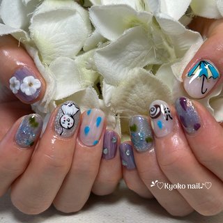 人気順｜3D(エンボス/立体)/#てるてる坊主のネイルデザイン｜ネイルブック