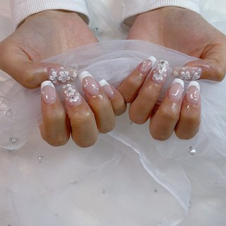 #江南市ネイル#江南ネイル#プライベートネイルサロン#一宮ネイルサロン#岐阜ネイルサロン#各務原ネイルサロン#扶桑町ネイルサロン#ワンホンネイル#ちゅるんネイル#ネイルデザイン#韓国ネイル#入学式ネイル #入園式ネイル #ぷっくりお花ネイル #白フレンチネイル #手が綺麗に見えるネイル #春 #ハンド #ロング #スクエア #ホワイト #ベージュ #ジェルネイル #お客様 #nb10193cecbf42 #ネイルブック