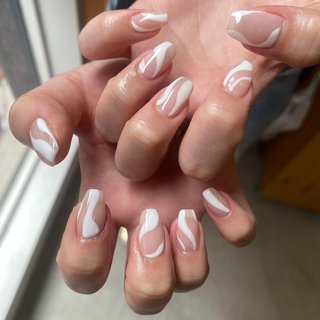 #綺麗目ネイル も大得意です！ #ニュアンス #フィルイン #ハンド #ブライダル #ホワイト #春日井市ネイルサロン #春日井ネイル #春 #冬 #オールシーズン #ブライダル #ハンド #フレンチ #ニュアンス #シアー #個性派 #ミディアム #スクエア #ホワイト #クリア #ジェルネイル #お客様 #Nailstudio naf #ネイルブック