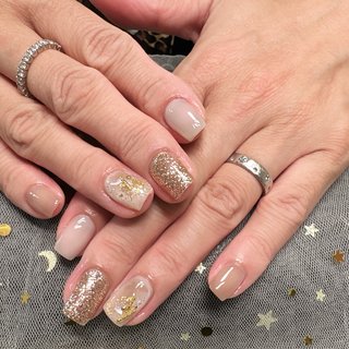  #ミディアム #スクエア #ベージュ #ジェルネイル #お客様 #Sara nail salon #ネイルブック