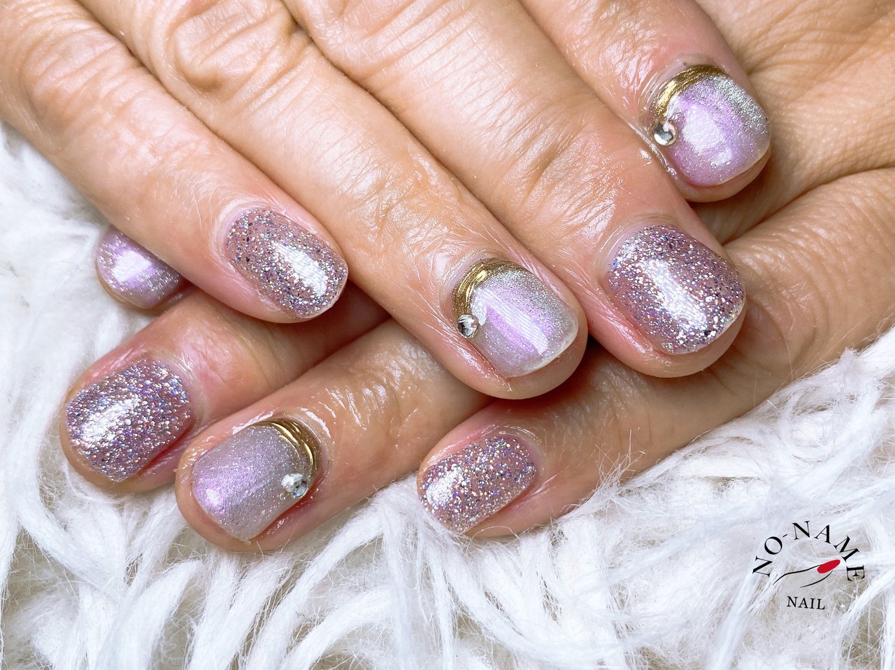 ハンド/マグネット/パープル/ジェルネイル/お客様 - sonomiの