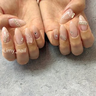 ネイルチップ ワンホン ドット ビジュー 蝶々 ピンク 蝶々 ネイル 韓国