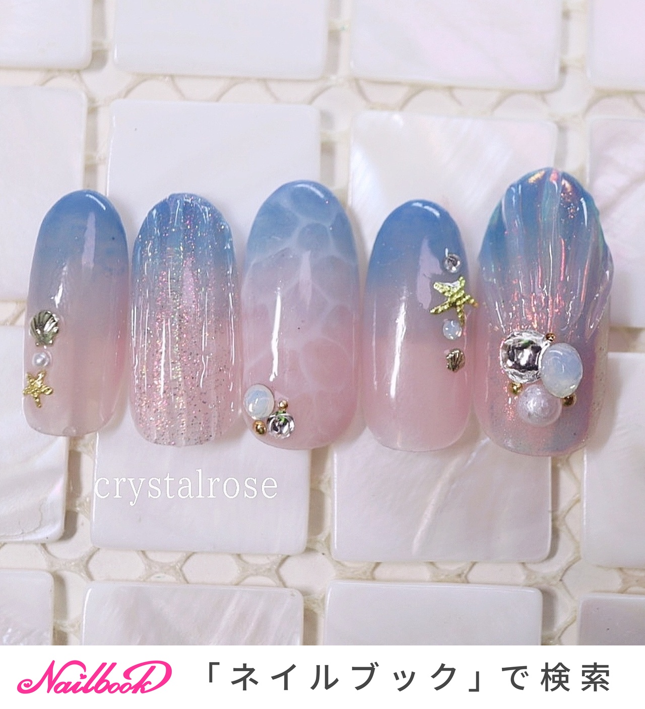 人気順｜マーメイド/オーロラのネイルデザイン｜ネイルブック