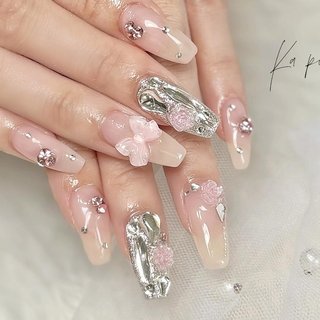 ネイル ネイルチップオーダー　ちゅるん　チェーン　ワンホン　韓国　中国　リボン ネイル ネイルチップオーダー ちゅるん チェーン ワンホン 韓国 中国