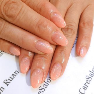 グラデーション/#サーモンピンクのネイルデザイン｜ネイルブック