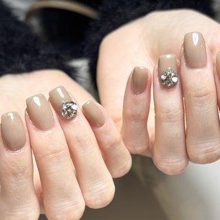 #シンプルデザイン #シンプルネイル #ベージュ #ワンカラーで可愛い #オールシーズン #ハンド #シンプル #大人 #ミディアム #スクエア #ベージュ #ジェルネイル #お客様 #rere_madoka #ネイルブック