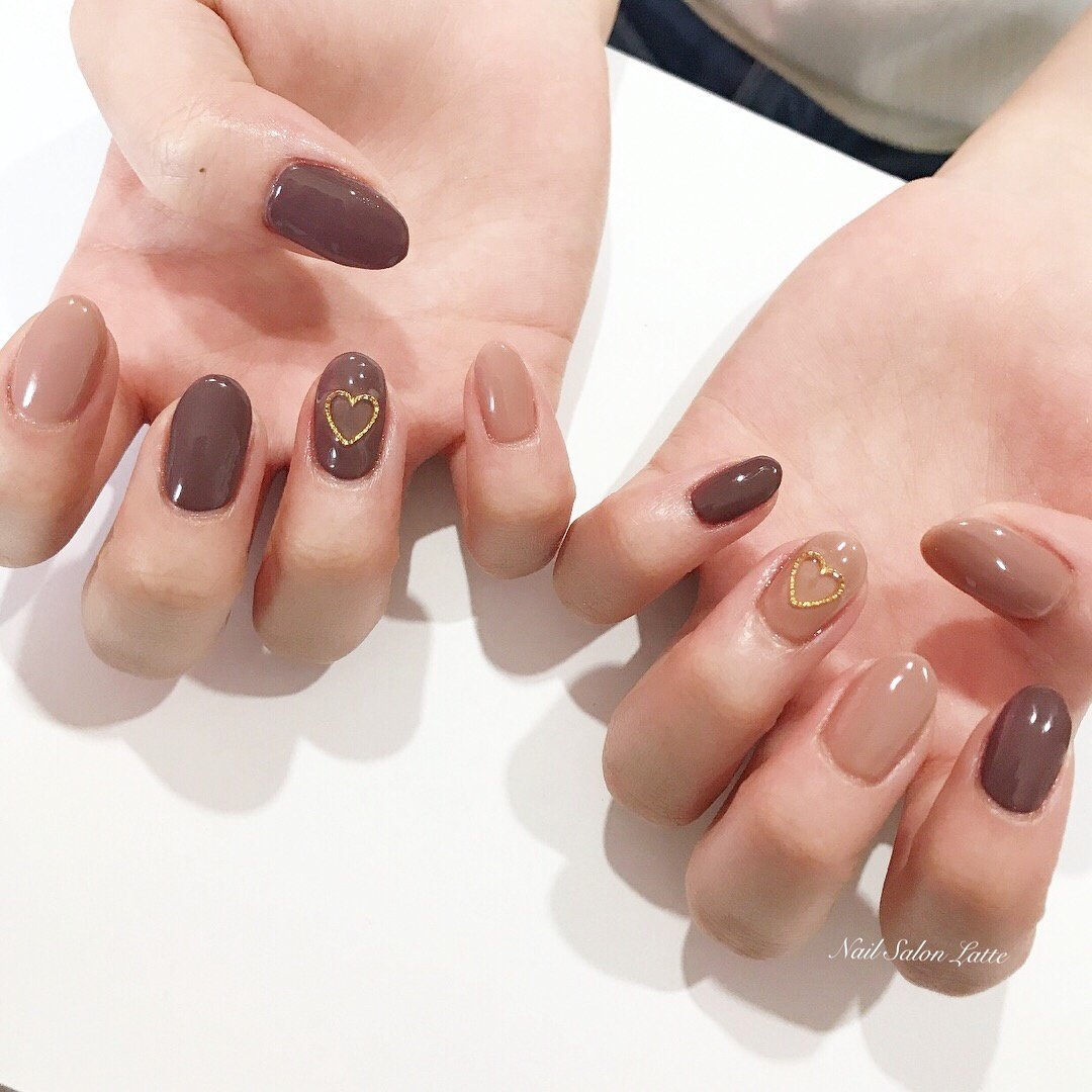 秋 冬 デート 女子会 ハンド Nail Latteのネイルデザイン No ネイルブック